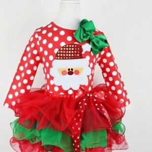 SOLD OUT -toddler Christmas polka dot dress