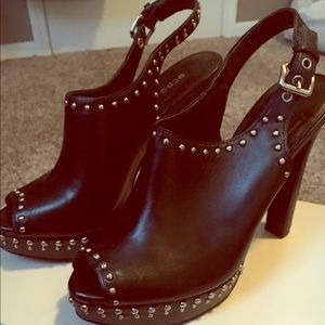 Peep Toe Sling Back Booties