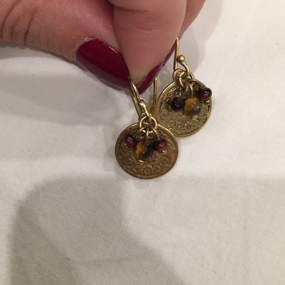 Stella and Dot Coin and beaded earrings