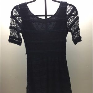 NAVY BLUE LACE DRESS