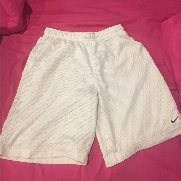 White Nike shorts