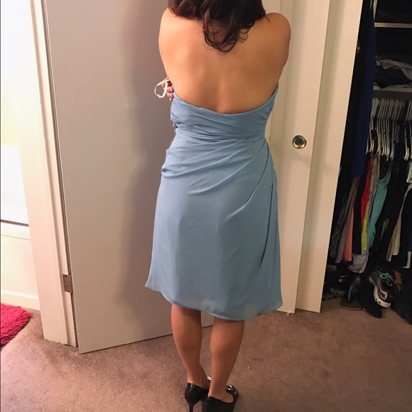 Powder Blue Bridesmaid/Cocktail dress. Size 4 - Picture 3 of 4