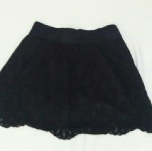 Black lace skirt