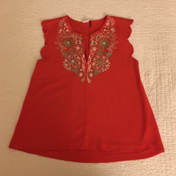 Anthropologie embroidered blouse