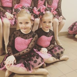 Weissman hot pink and black glitter tutu dress!