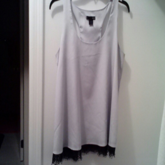 AQUA  silver tank top