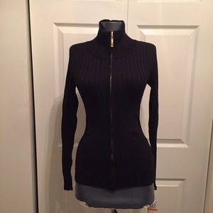 NWT ribbed zip up sweater