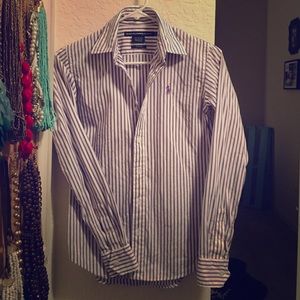 Polo button up- Purple