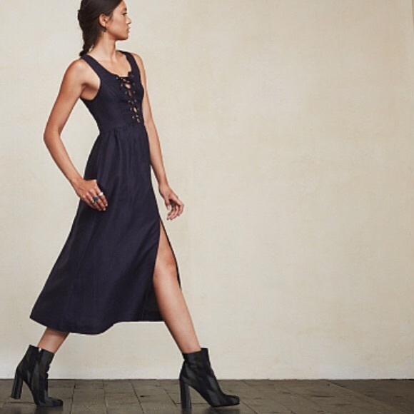Reformation Lido Black Dress