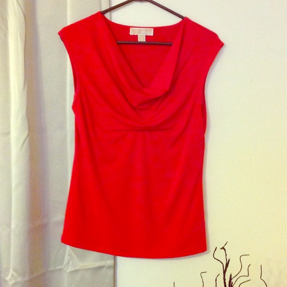 Michael Kors Red Sleeveless Blouse