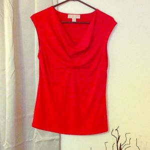 Michael Kors Red Sleeveless Blouse