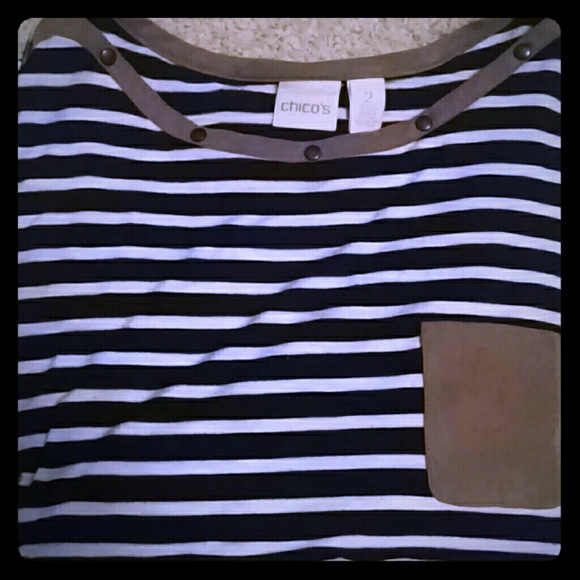 Chico's striped shirt with great detail