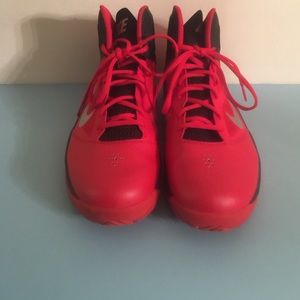 Black and Red Nike High Tops