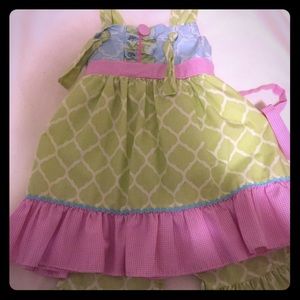 Adorable Ruffle Dress and Ruffle pants!