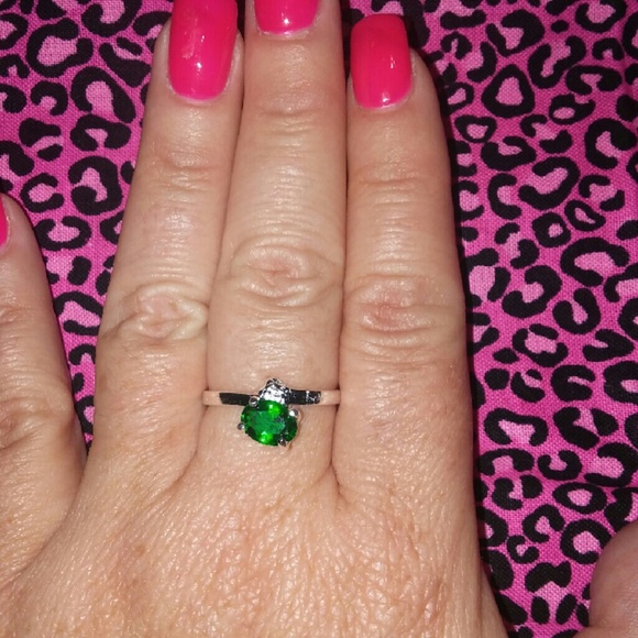 Emerald/ Sterling Silver Ring