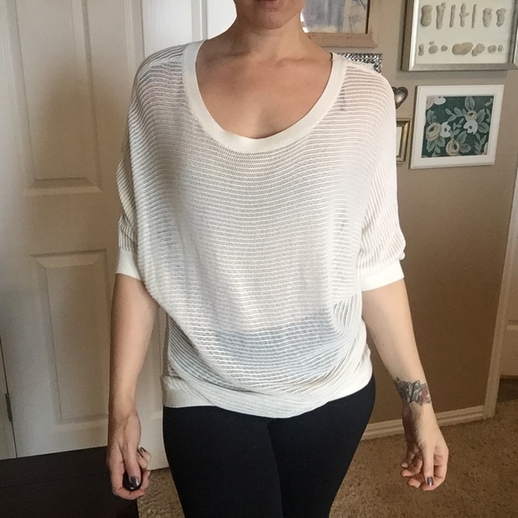 Open knit express top