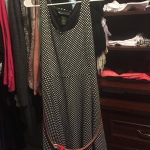 Lane Bryant polka dot sleeveless dress