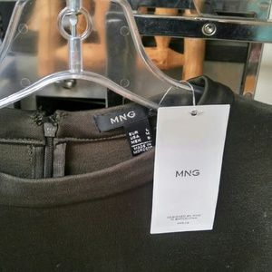 NWT Mango dark army green Jersey top