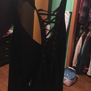 Black Maxi Lace Down Dress