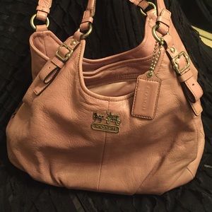 Slouchy cute pink coach purse