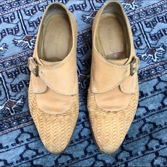 Billy Reid suede monkstrap oxfords