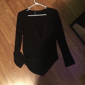 Black Laced Bodysuit