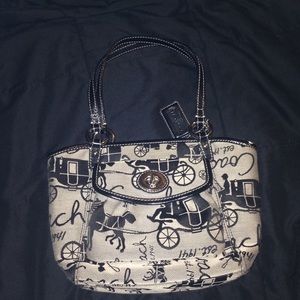 Authentic Coach Jacquard Horse and Carriage Purse