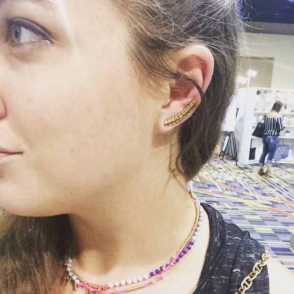 Stella&Dot Gilded Path Ear Climbers - Gold