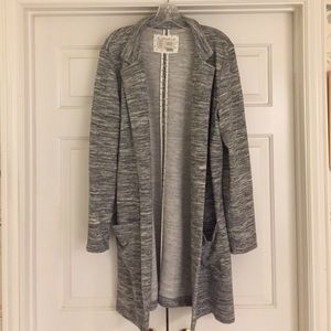 SALE Anthropologie Long Knit Heather Gray Cardigan