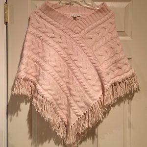 Banana Republic wool and rabbit hair poncho.