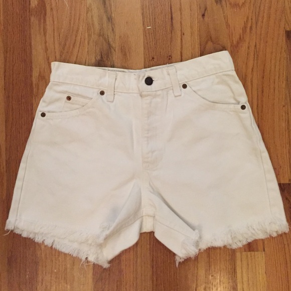 Vintage Levi's White Denim Shorts