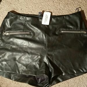 Fux Leather shorts