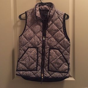 J Crew Herringbone Quilted Vest