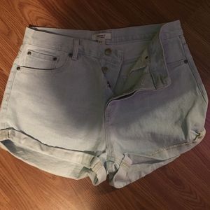 High Waisted Light Wash Jean Shorts