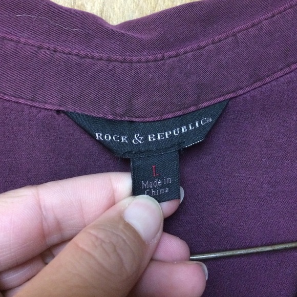 Maroon rock n republic button up - Picture 2 of 2