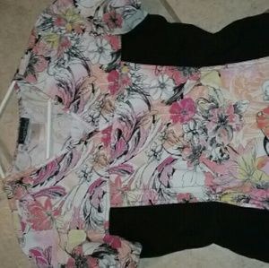 Floral scrub top