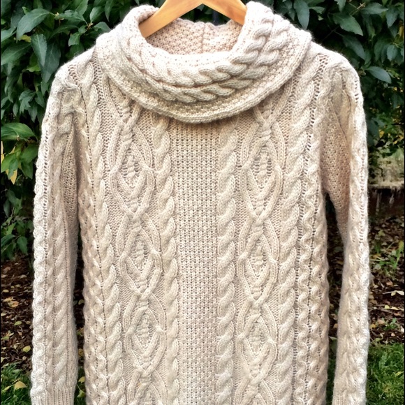 Zara Knit Cowl Cable Sweater
