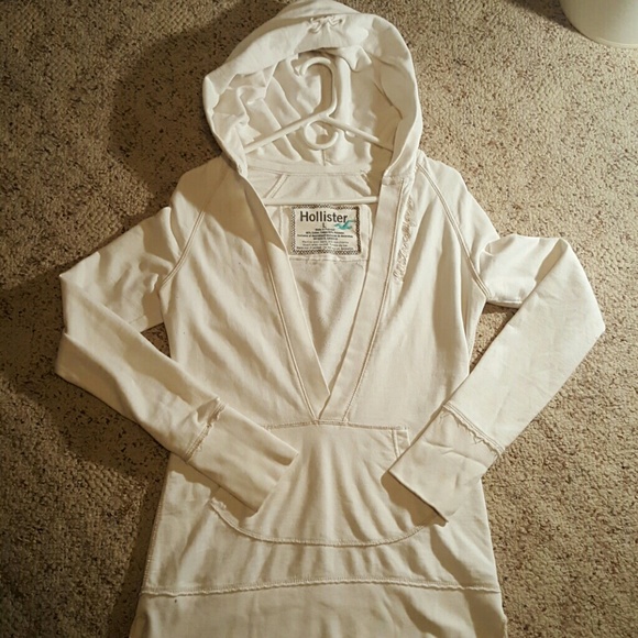 Deep V-neck hoodie