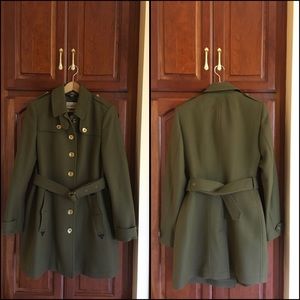 Burberry Brit leather-detail Didmoore peacoat