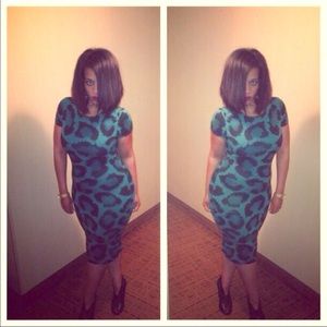 Safari Green Bodycon Midi Dress