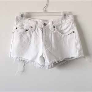 Levi's White Denim Shorts