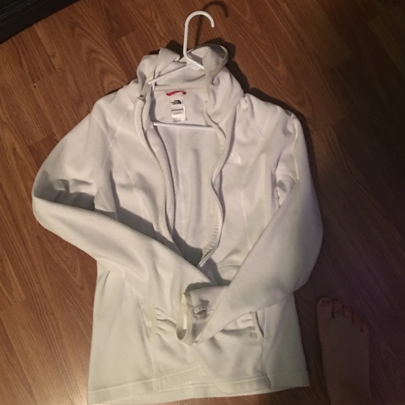 White North Face Zip Up