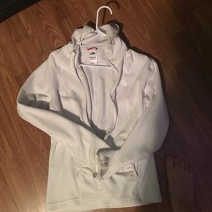 White North Face Zip Up