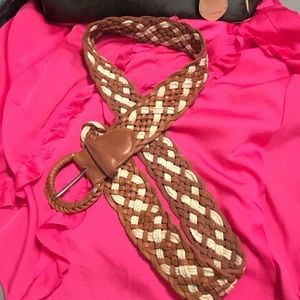 Hollister leather belt woven beautiful