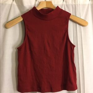 Mock Neck Sleeveless Shirt
