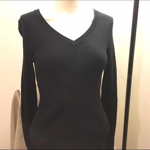 DKNY Jeans black ribbed sweater NWT