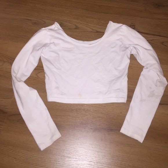 White Longsleeve crop top