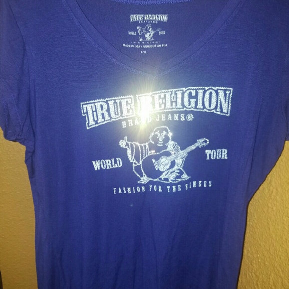 True religion purple v neck