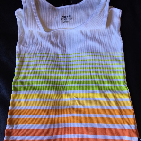 REEBOK Women's Size Small Reebok Striped Tank Top - Picture 1 of 3