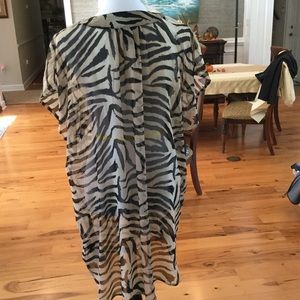 H&M Tops - REDUCED AGAIN ❗️Beaded Zebra print Tunic/Cover up H&M Tops - REDUCED AGAIN ❗️Beaded Zebra print Tunic/Cover up